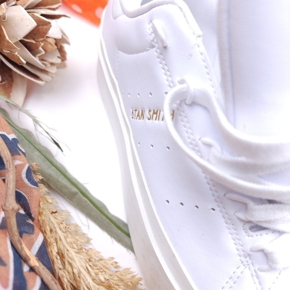 Rare Stan Smith White Platform Women's Sneakers Sz 8½m - Picture 12 of 16